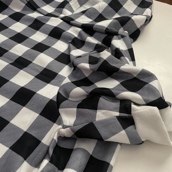 Buffalo Check Oversized Dog Onesie Hoodie - Picture 3 of 12